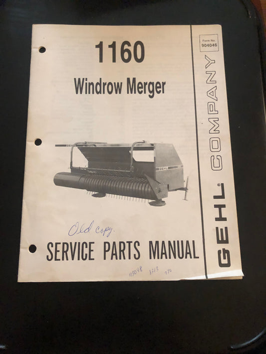 Gehl _ 1160 Windrow Merger _ Service Parts Manual