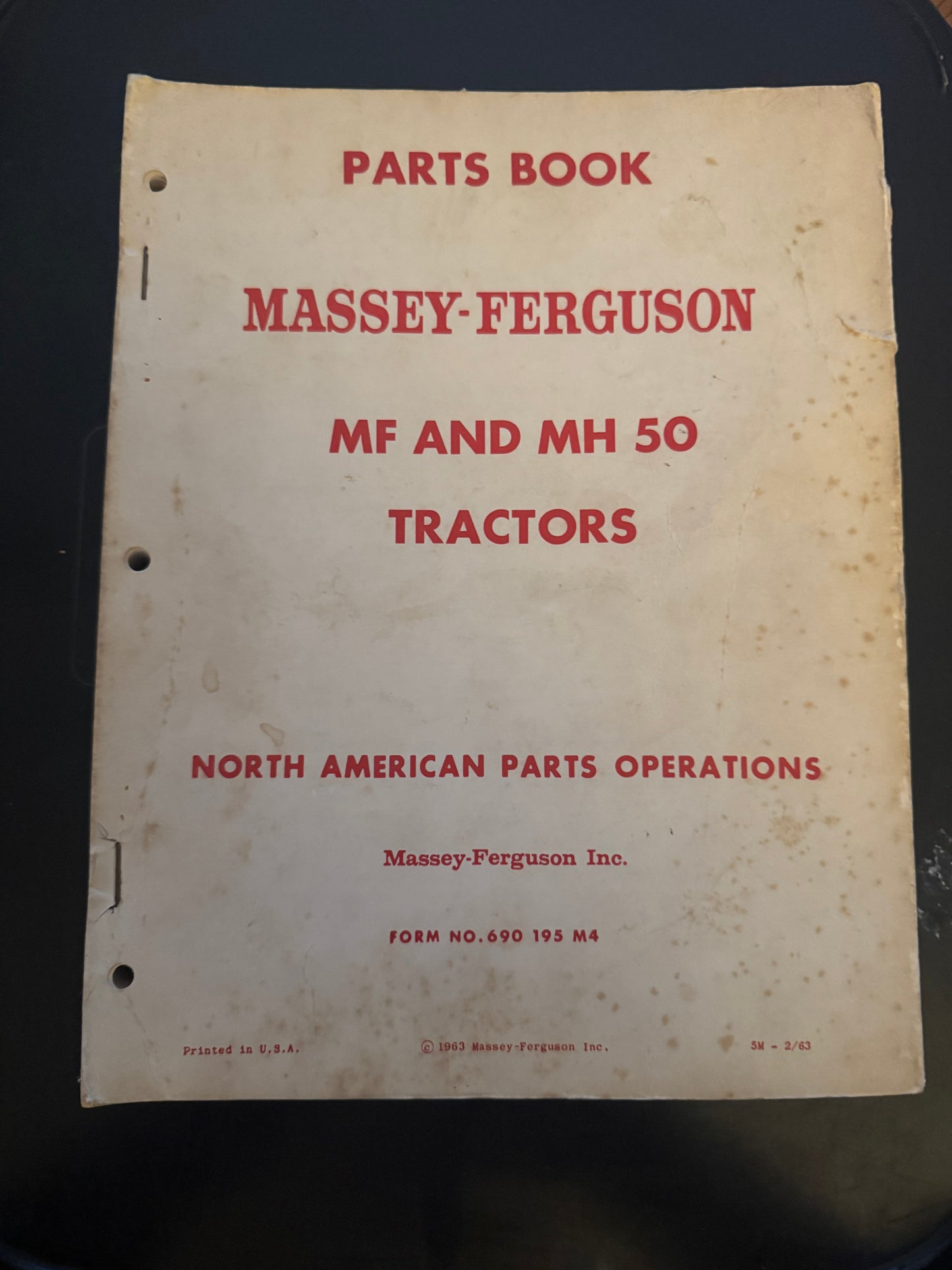 Massey-Ferguson _ MF & MH 50 Tractors _ Parts Book form 690 195 M4