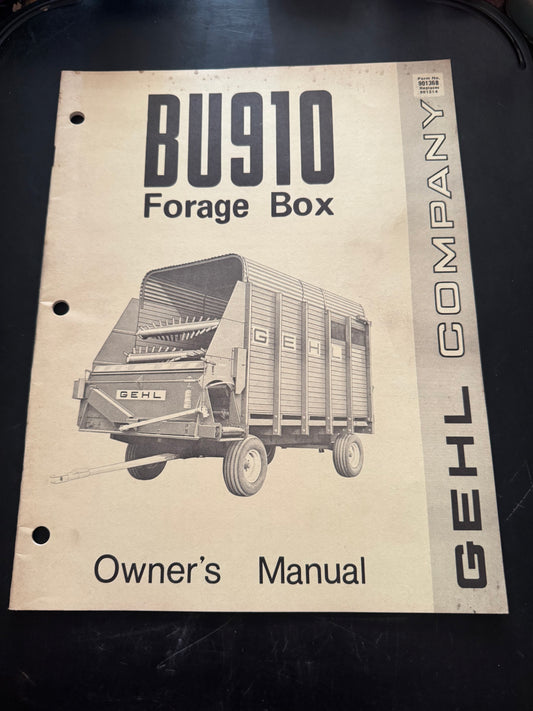 Gehl _ BU 910 Forage Box _ Owner’s Manual