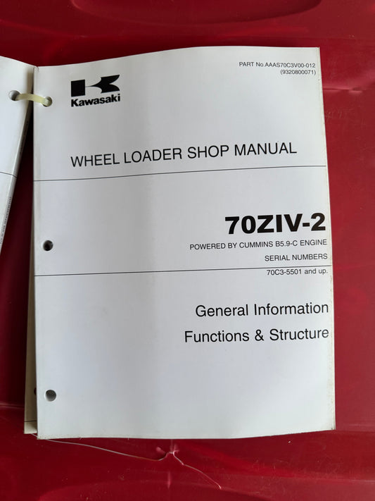Kawasaki _ 70ZIV-2 Wheel Loader _ General Information Shop Manual