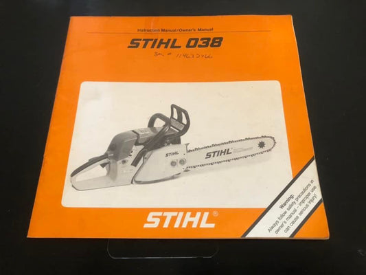 Stihl _ 038 Instructions & Owner’s Manual