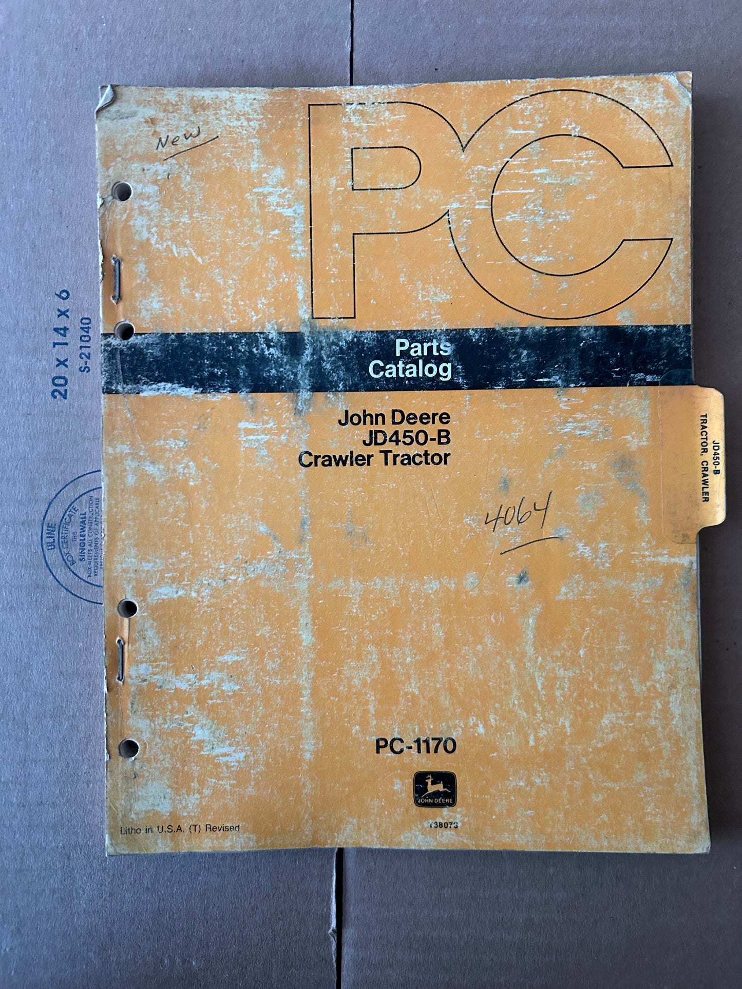 John Deere _ JD 450-B Bulldozer _ Parts Catalog PC-1170