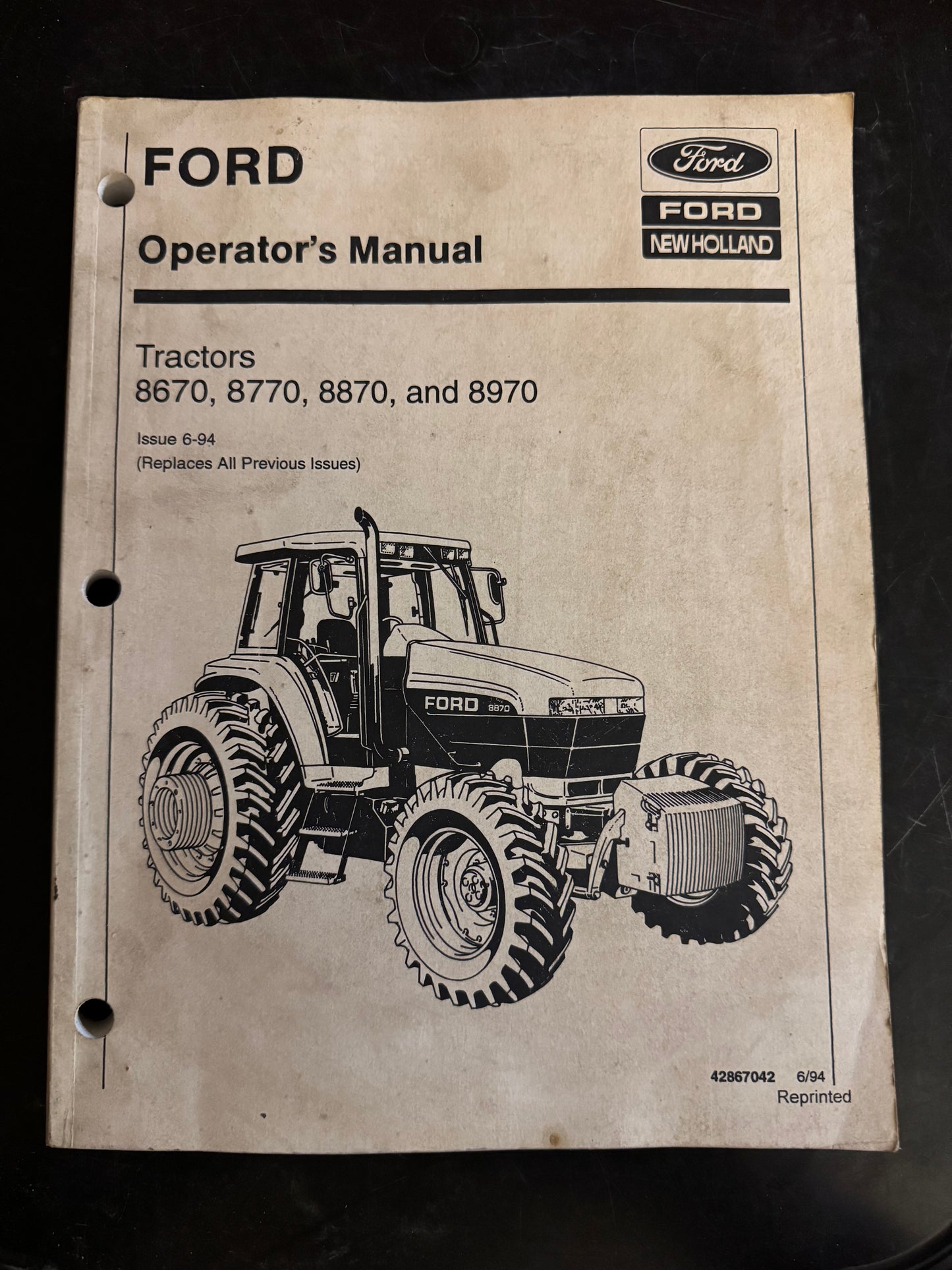 Ford - New Holland _ 8670, 8770, 8870 & 8970 Tractors _ Operator’s Manual