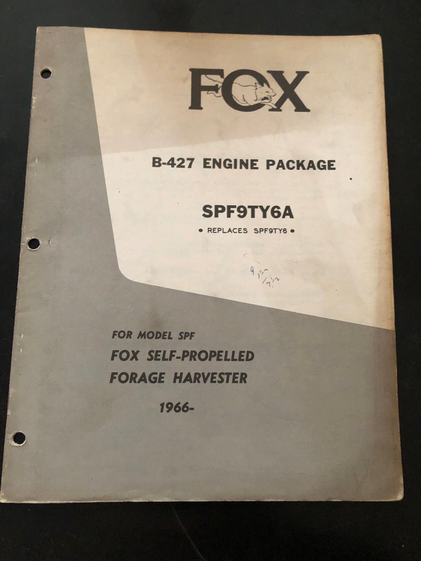 Fox _ B-427 Engine Package SPF9TY6A for Self Propelled Forage Harvester