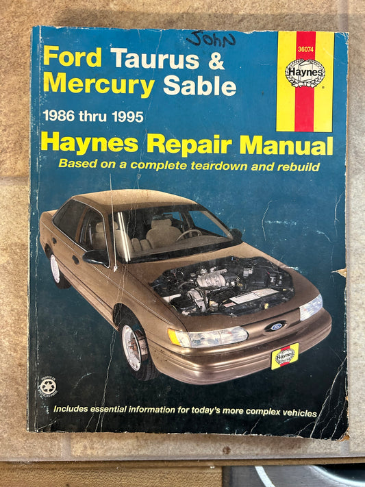 Ford Taurus & Mercury Sable 1986 thru 1995 _ Haynes Repair Manual