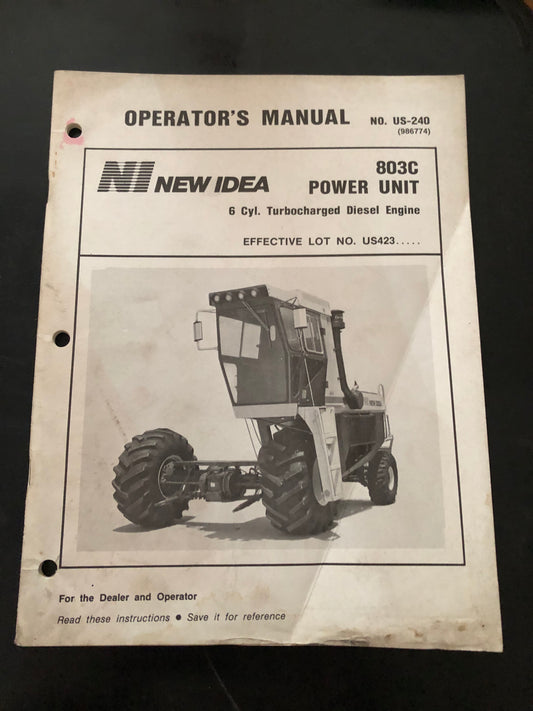 New Idea _ 803C Power Unit US-240 _ Operator’s Manual