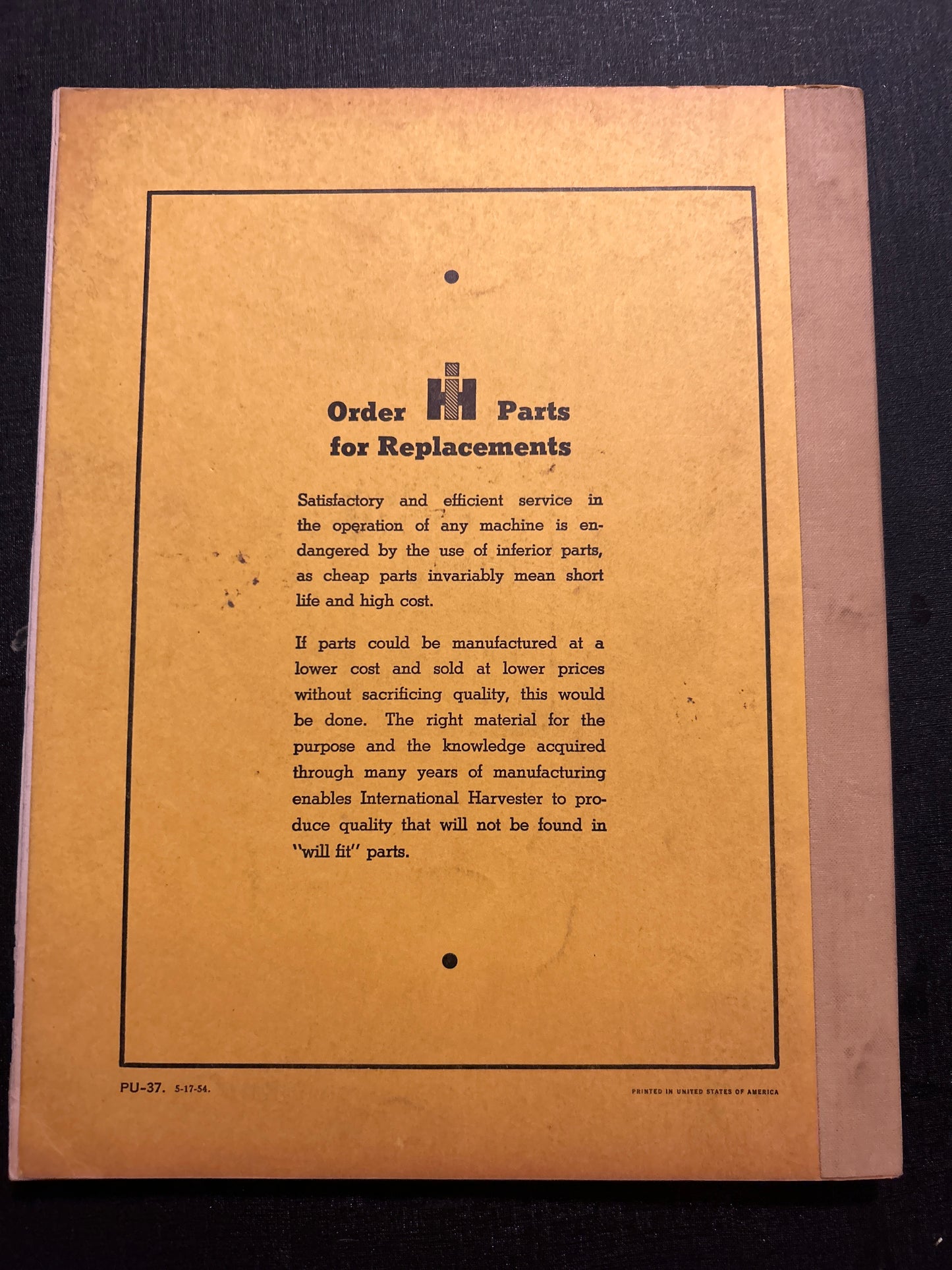 IH _ U-1091 Power Unit _ Parts Catalog PU-37