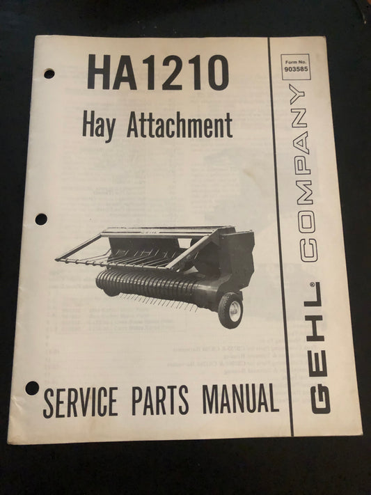 Gehl _ Hay Attachment HA 1210 _ Service Parts Manual
