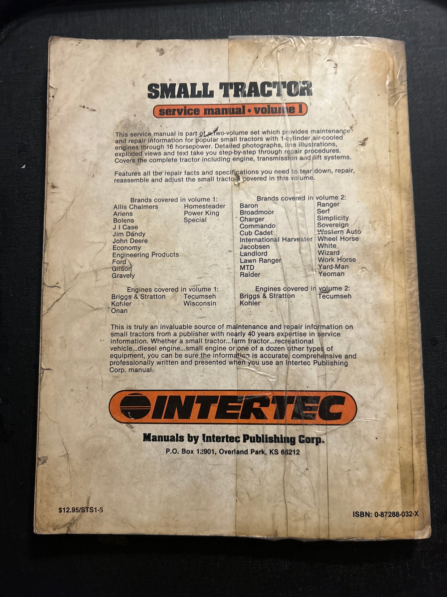Small Tractor Service Manual _ multiple available
