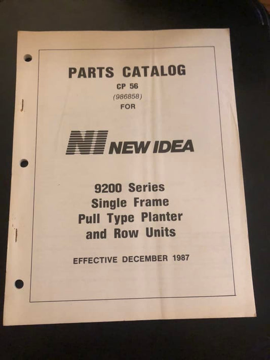 New Idea _ 9200 Series Single Frame Pull-Type Planter and Row Units CP-56 _ Parts Catalog