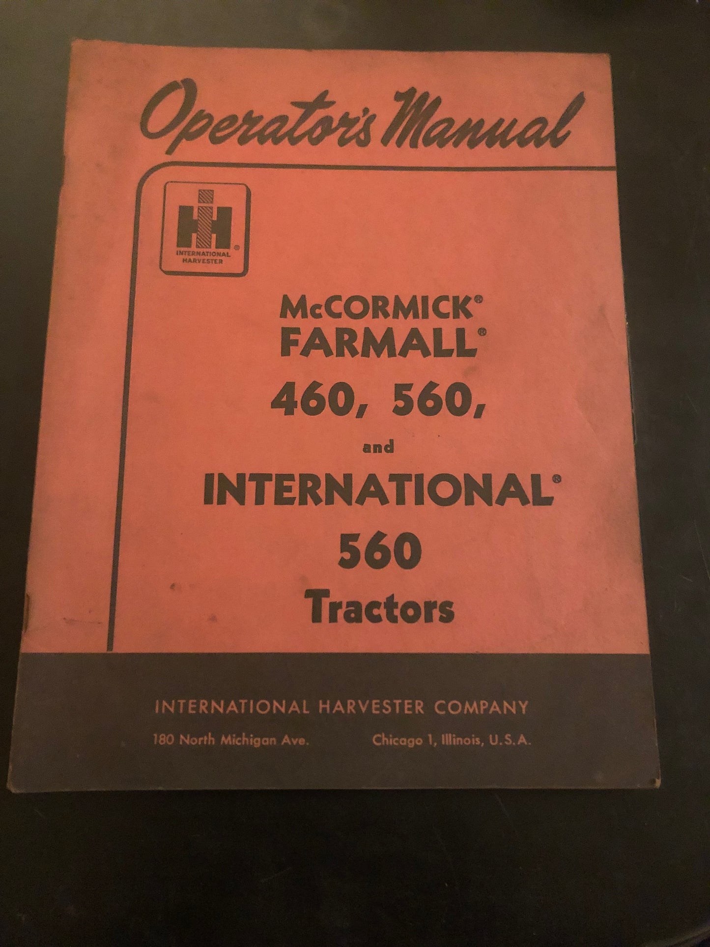 IH _ McCormick-Farmall 460, 560, and International 560 tractors _ Operator’s Manual