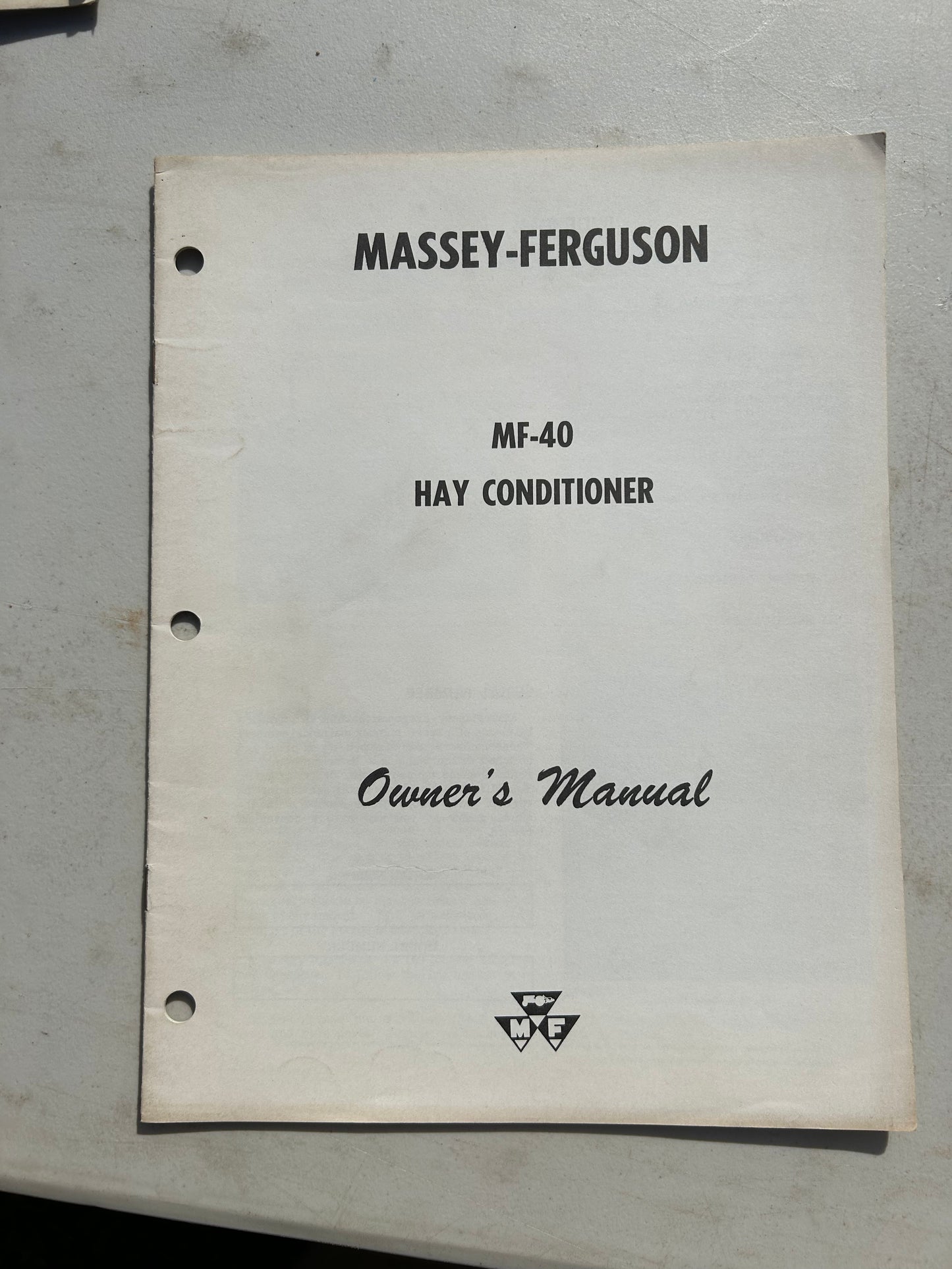 Massey Ferguson _ MF 40 Hay Conditioner _ Owner’s Manual