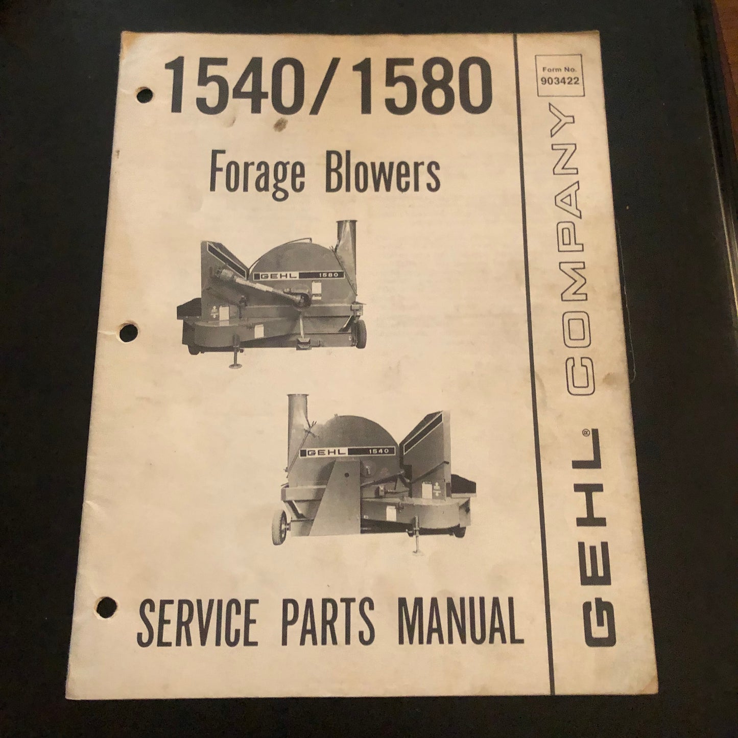 Gehl _ 1540/1580 Forage Blowers _ Service Parts Manual
