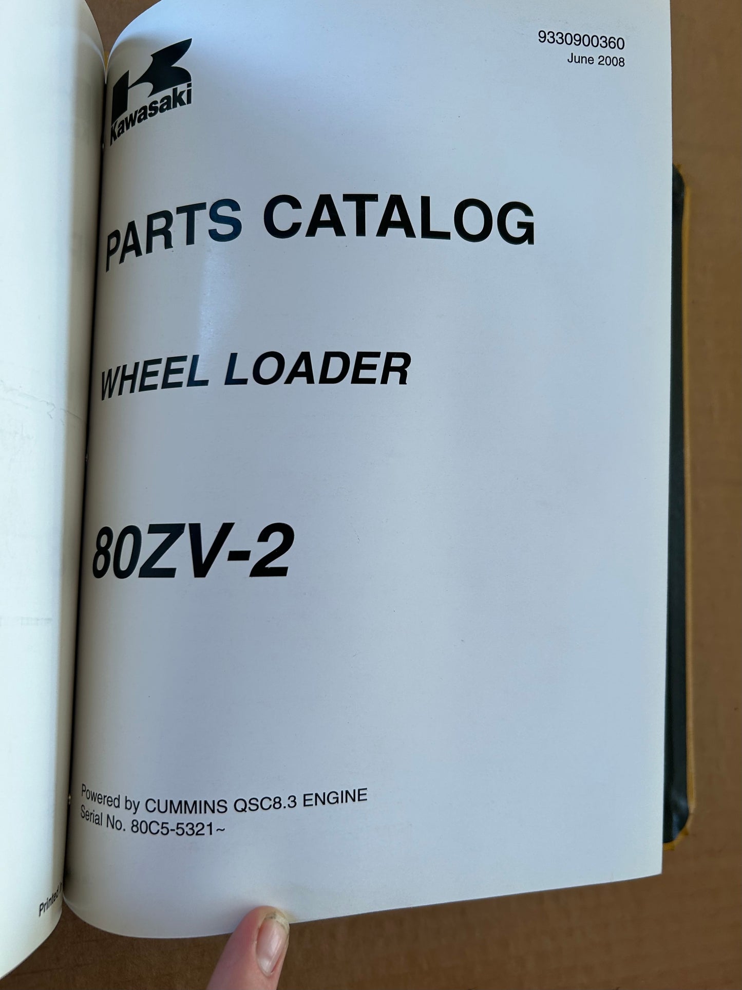 Kawasaki _ 80ZV-2 Wheel Loader _ Binder