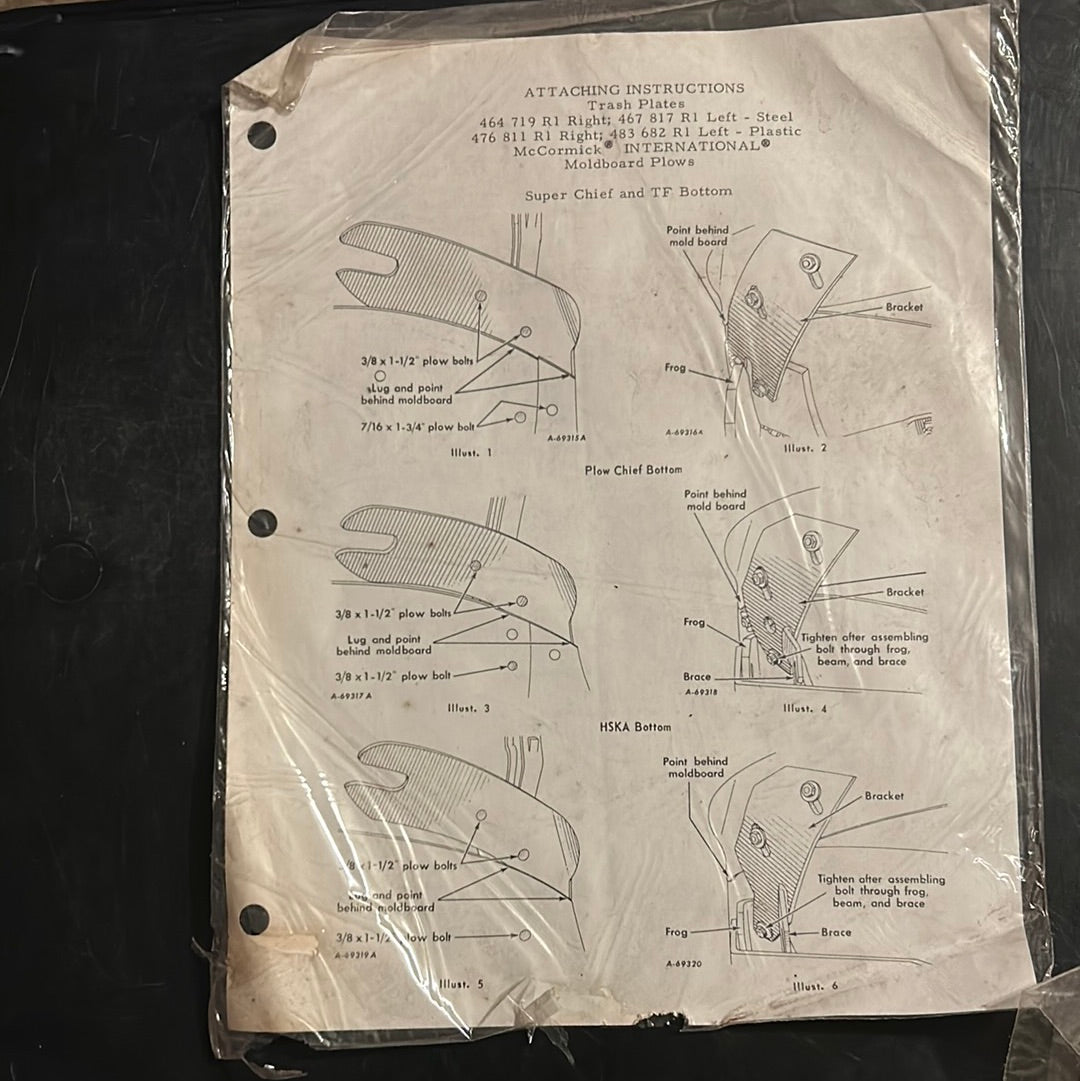 Single page Manuals, Supplements & Various Single Pages - IH & McCormick