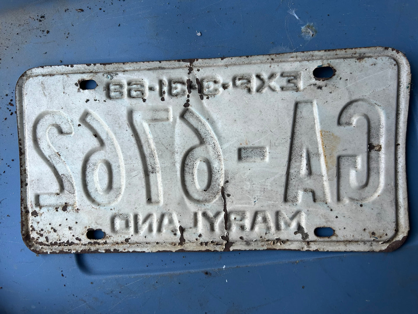 Vintage License Plate - Maryland 1968 exp