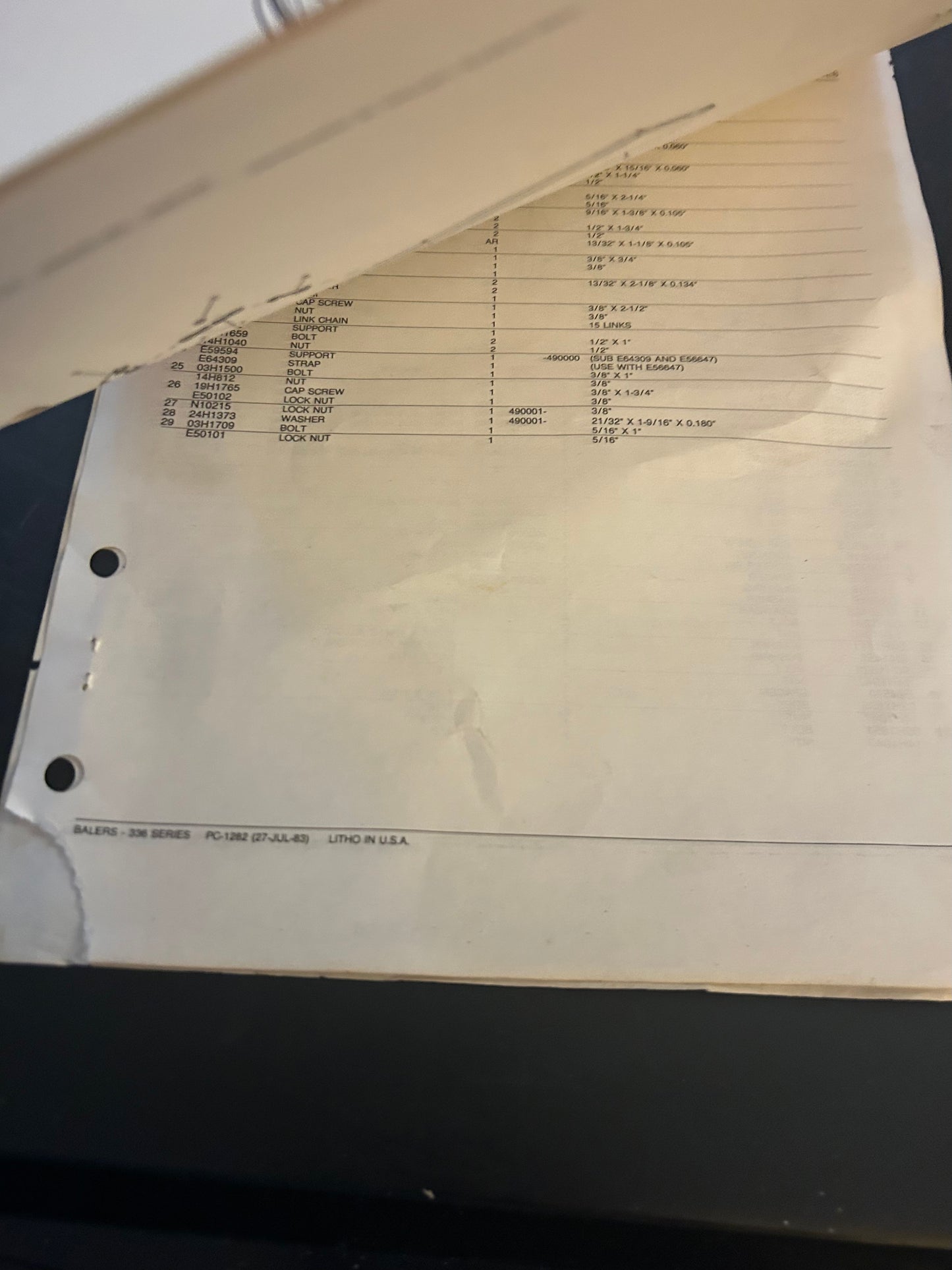 John Deere _ 336 Series Balers _ Parts Catalog