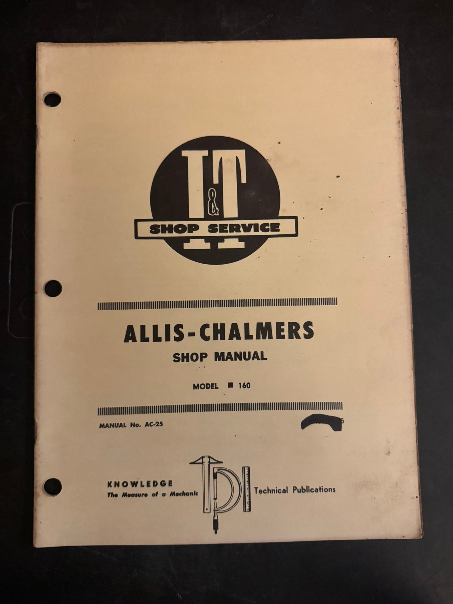 I&T _ Allis-Chamlmers Model 160 _ Shop Manual AC-25