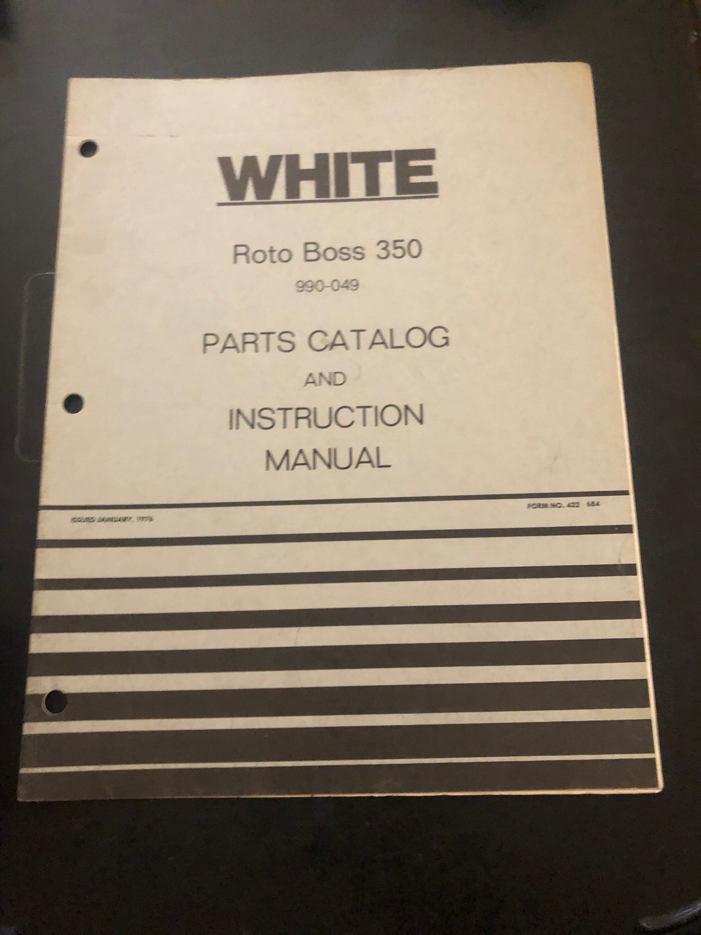 White _ Roto Boss 350 _ Parts Catalog & Instruction Manual