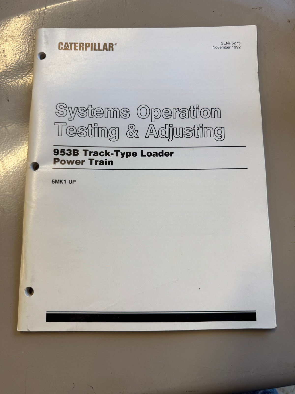 Caterpillar _ 953B Track-Type loader Power Train _ Systems Operation Testing & Adjusting