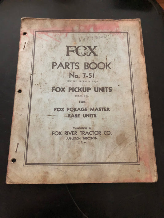 Fox _ Pickup Units for Fox Forage Masters Base Units _ Parts Book no 7-51
