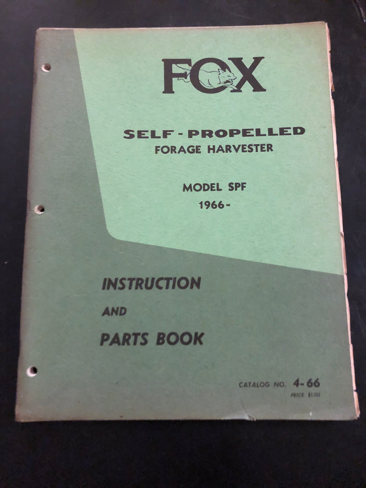 Fox _ Self-Propelled Forage Harvester _ Instruction & Parts Book no 4-66