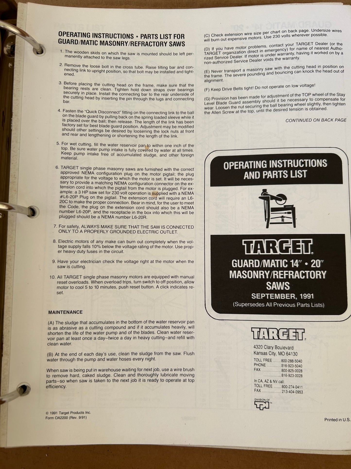 XANDER Target _ Saws & Etc Manuals vol 1
