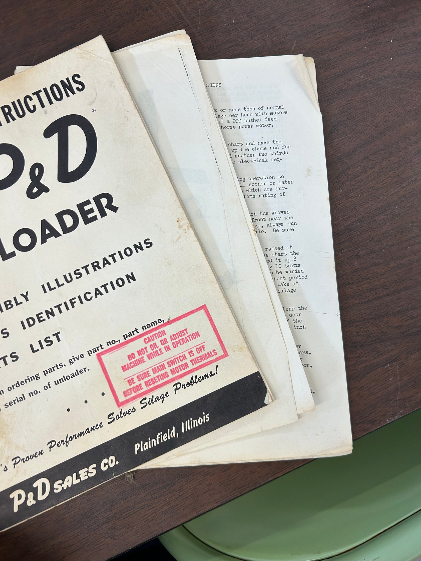 Assembly Instructions for P&D unloader _ packet & manuals