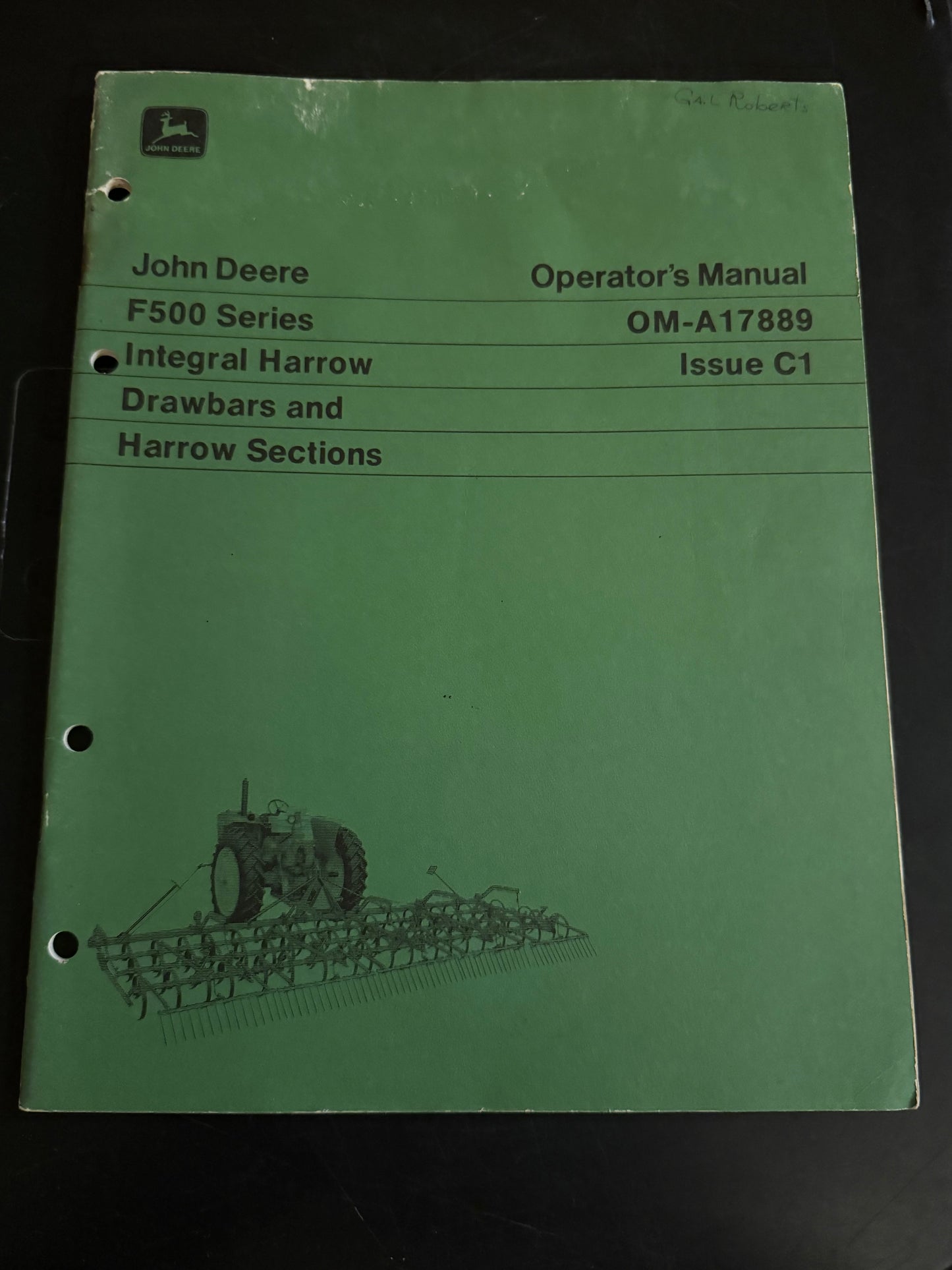 John Deere _ F500 series Integral Harrow Drawbars & Harrow Sections_ Operator's Manual