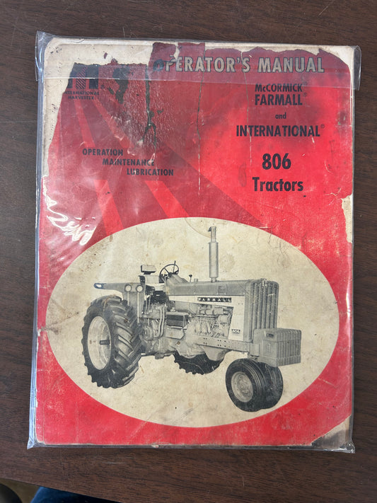 IH _ McCormick Farmall 806 Tractor _ Operator’s Manual - Poor Condition