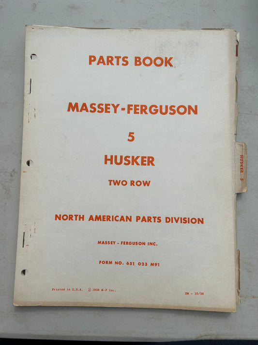 Massey Ferguson 5 Husker 2 row _ Parts Book