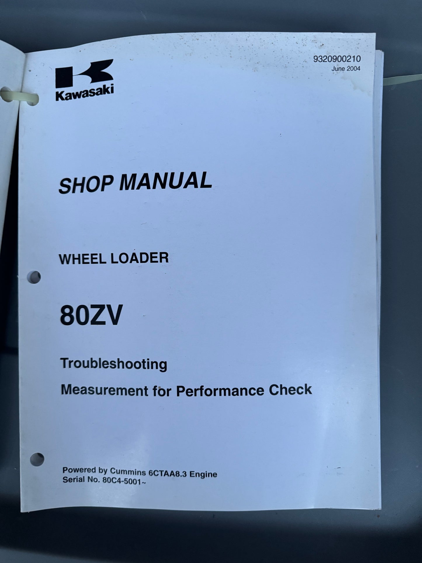 Kawasaki _ 80ZV Wheel Loader _ Troubleshooting Shop Manual