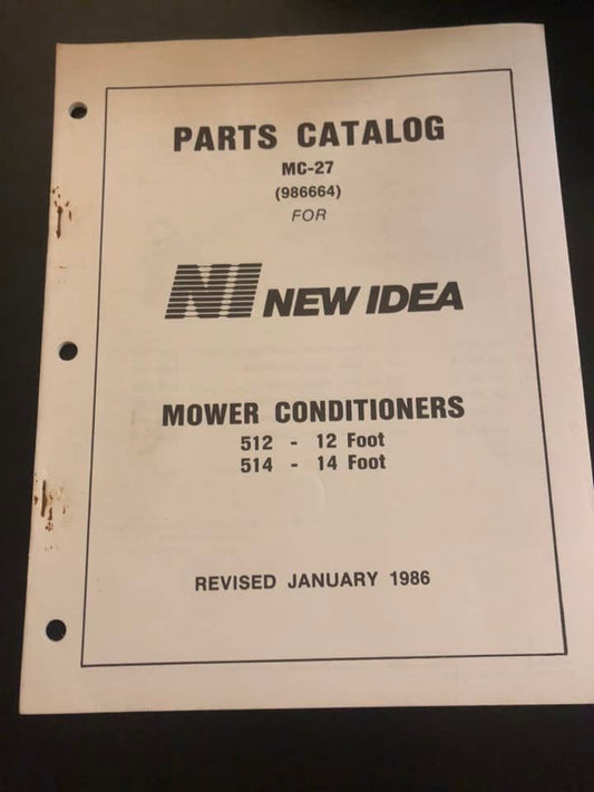 New Idea _ 512 & 514 Mower Conditioners MC-27 _ Parts Catalog