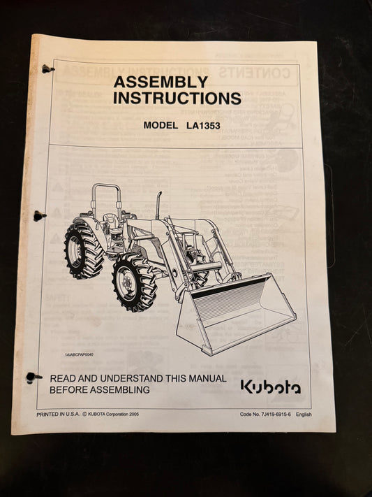 Kubota _ model LA1353 _ Assembly Instructions