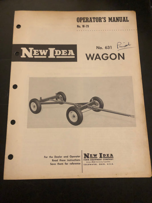 New Idea _ No. 631 Wagon W-79 _ Operator’s Manual