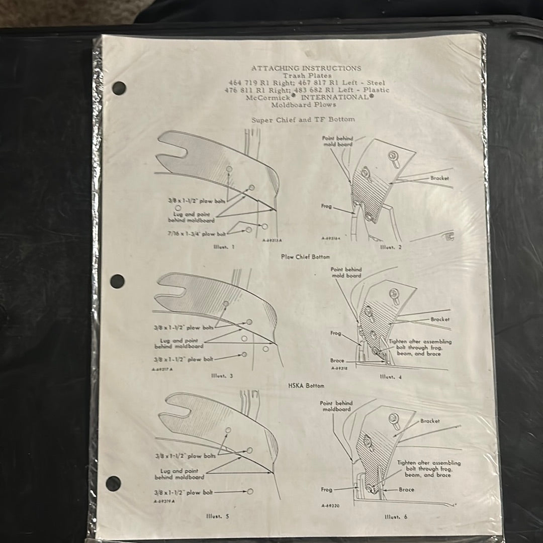 Single page Manuals, Supplements & Various Single Pages - IH & McCormick