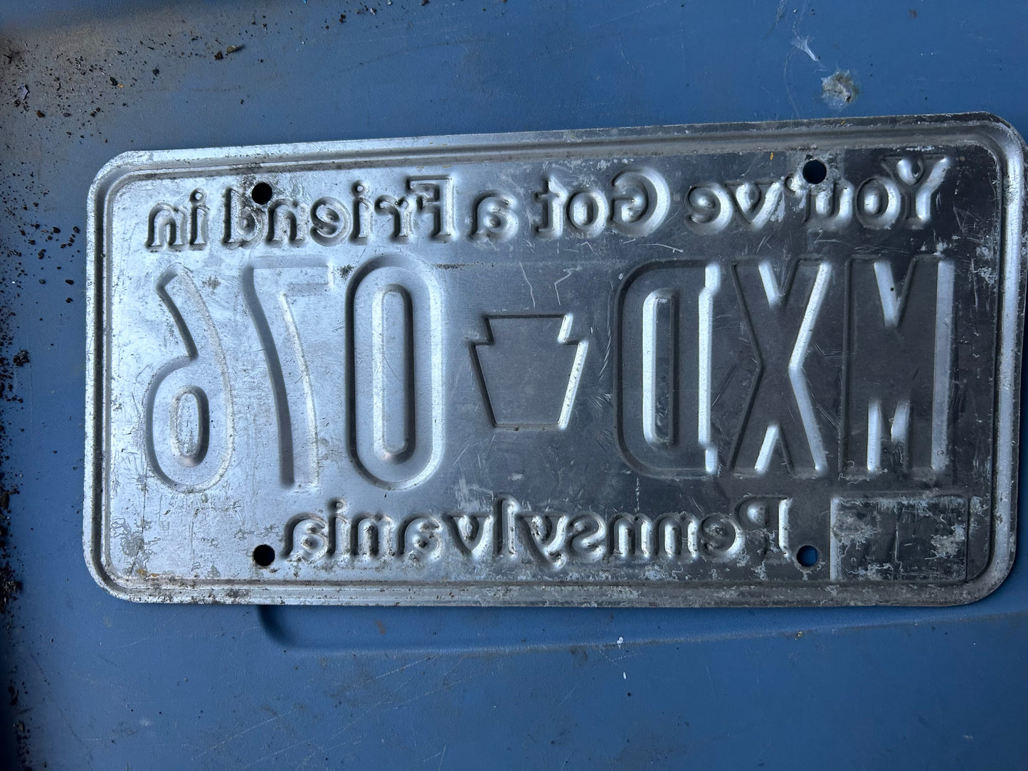 Vintage License Plate - Youve Got A Friend in Pennsylvania