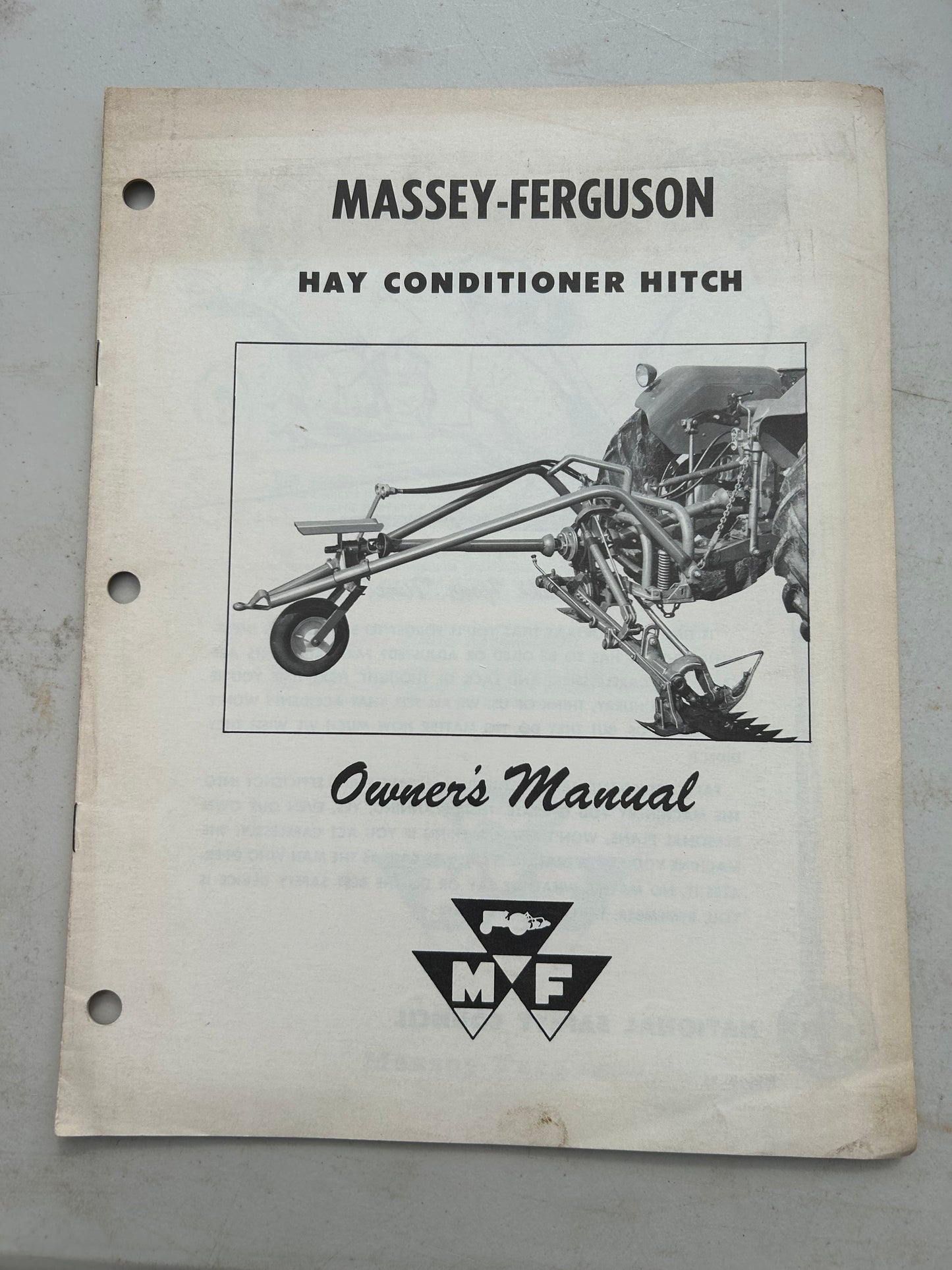 Massey Ferguson Hay Conditioner Hitch_ Owner’s Manual