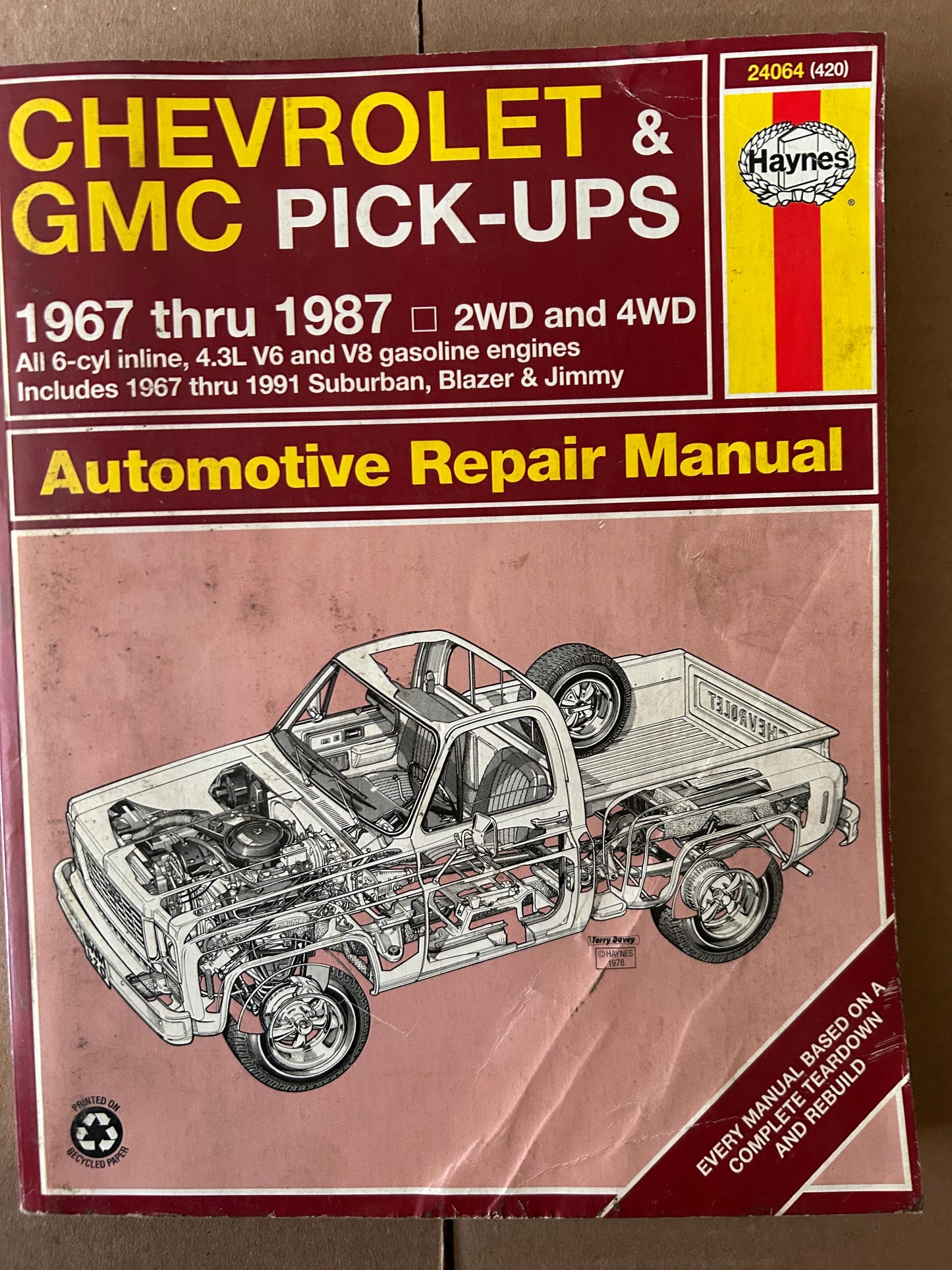 Chevrolet & GMC Pick-Ups 1967 thru 1987 Haynes Repair Manual