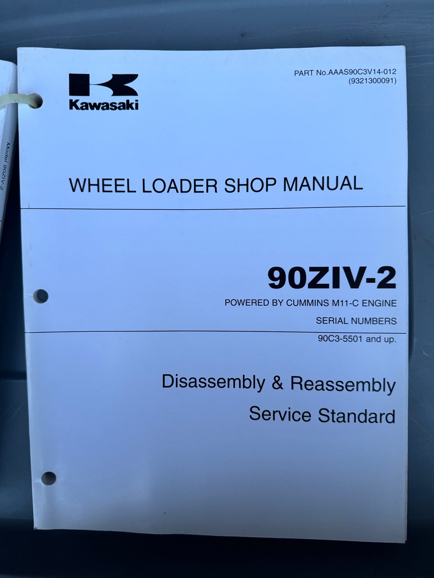 Kawasaki _ 90ZIV-2 Wheel Loader _ Disassembly & Reassembly Shop Manual