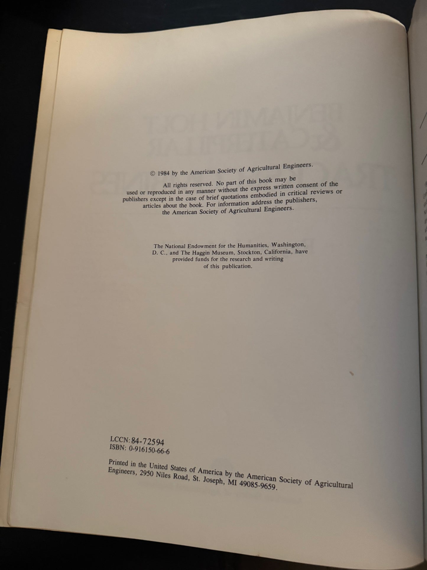 Benjamin Holt & Caterpillar Tracks & Combines by Reynold M. Wik