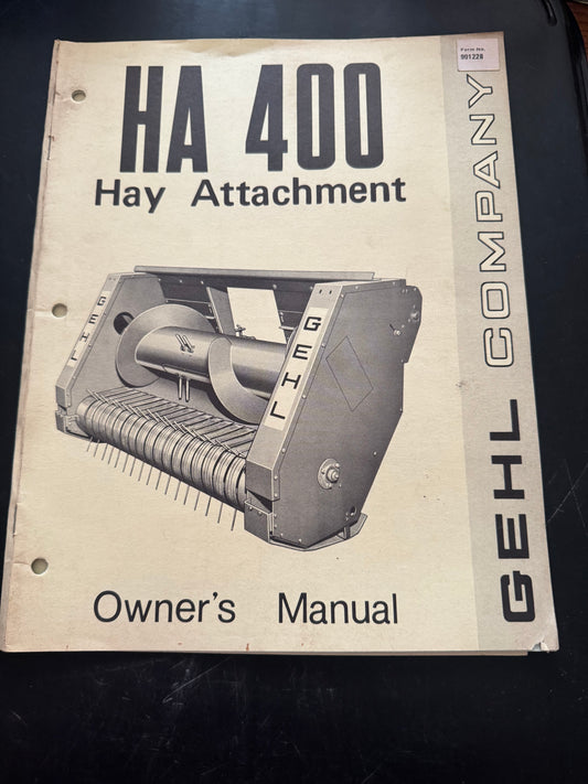 Gehl _ HA 400 Hay Attachment _ Owner’s Manual