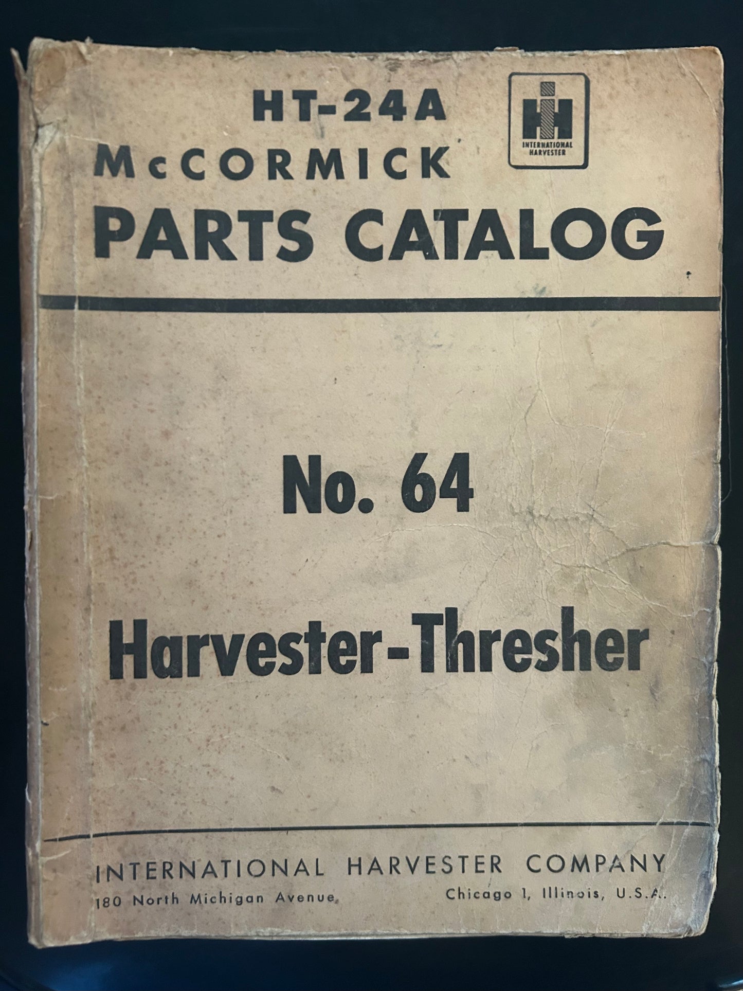 IH _ McCormick no 64 Harvester-Thresher HT-24A _ Parts Catalog