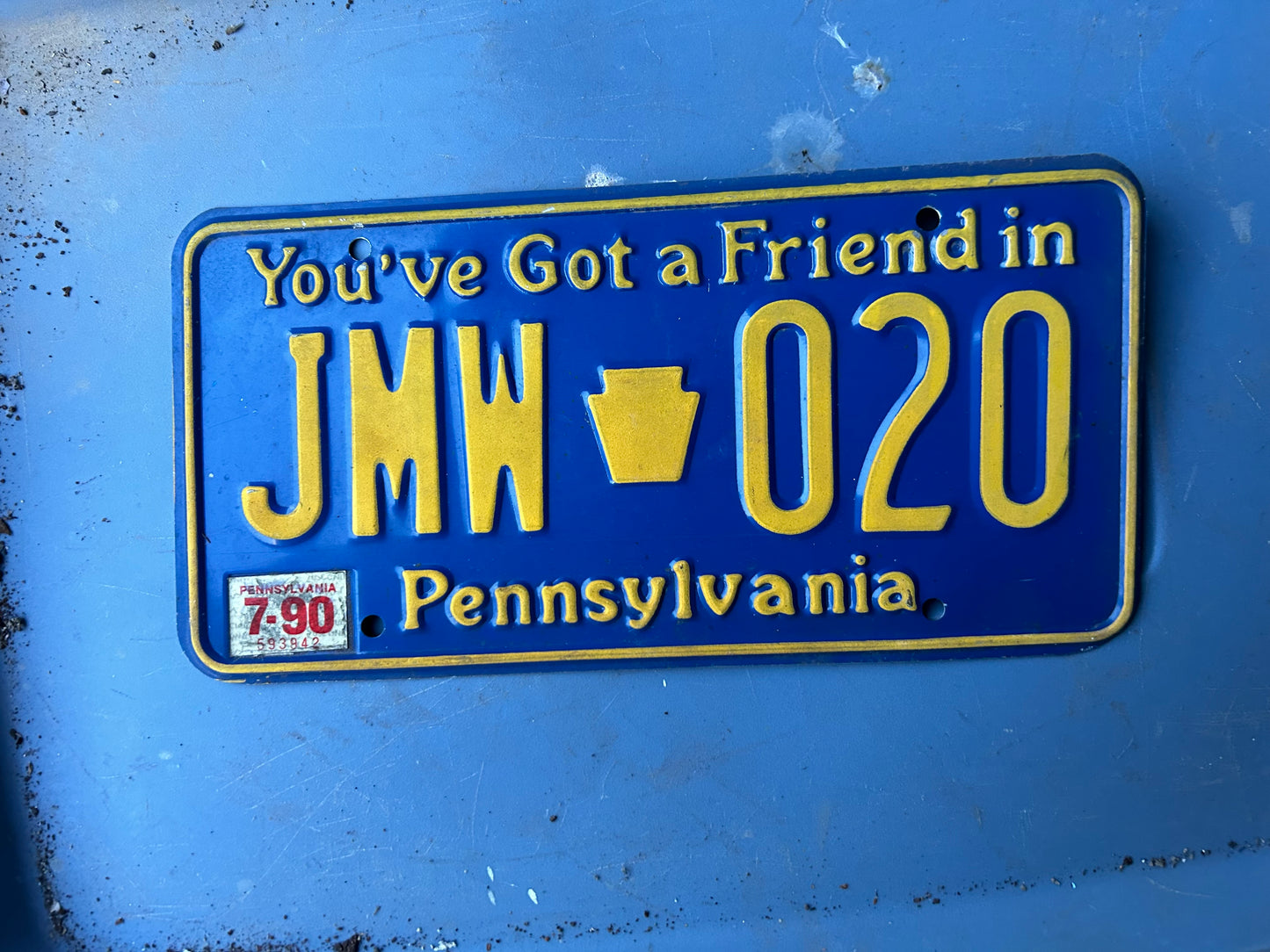 Vintage License Plate - Youve Got A Friend in Pennsylvania
