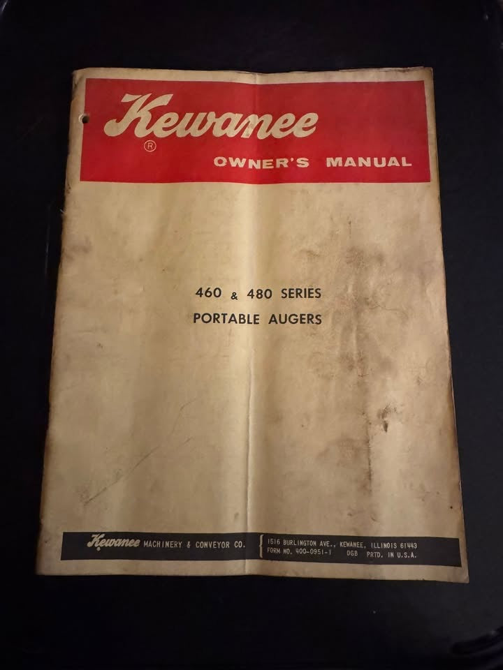 Kewanee _ 460 & 480 Series Portable Augers _ Owner’s Manual