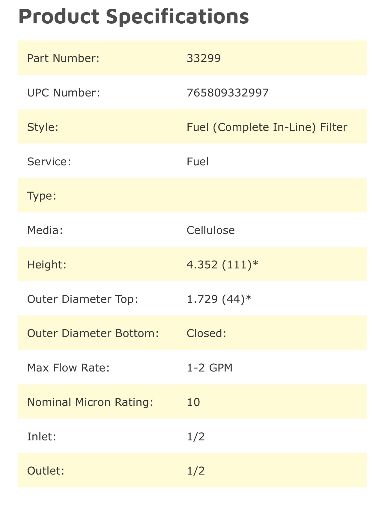 NAPA 3299 Fuel Filter