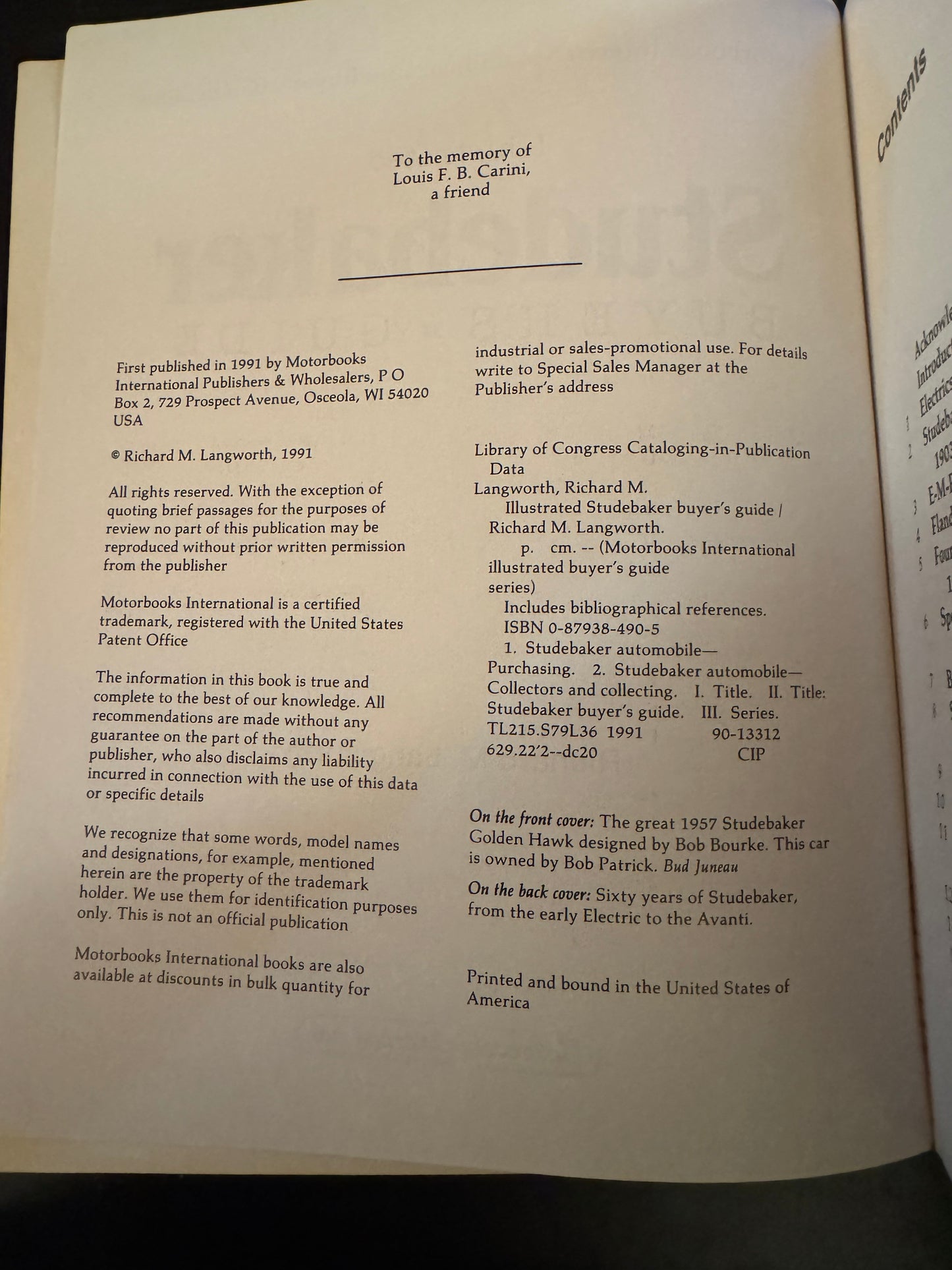 Illustrated Studebaker Buyer’s Guide By Richard M. Langworth