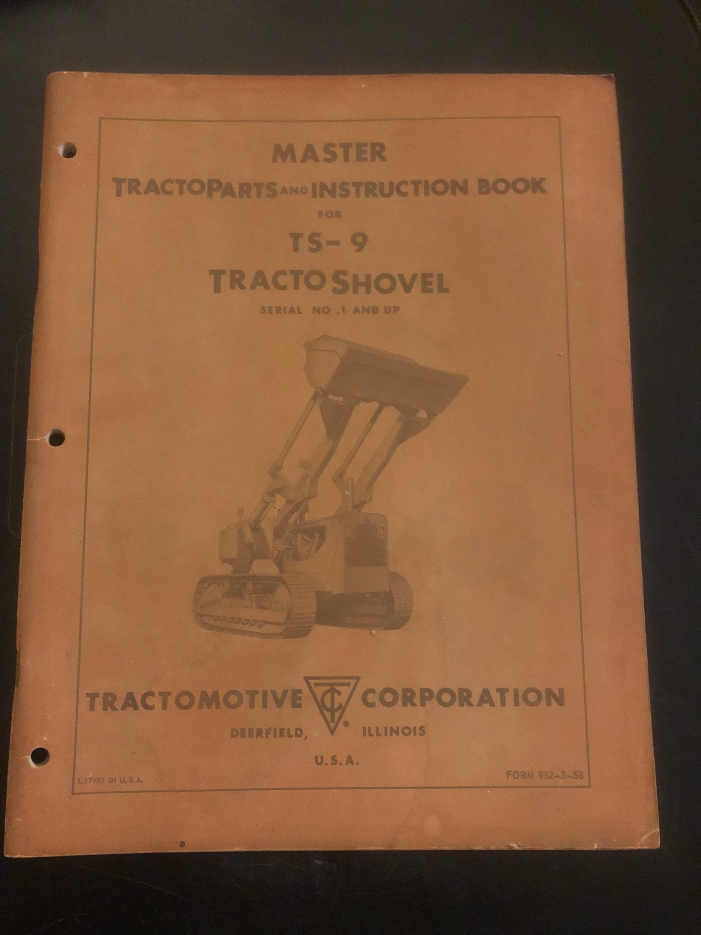 Allis - Tractomotive _ TS-9 Tracto Shovel _ Master Parts & Instruction Book