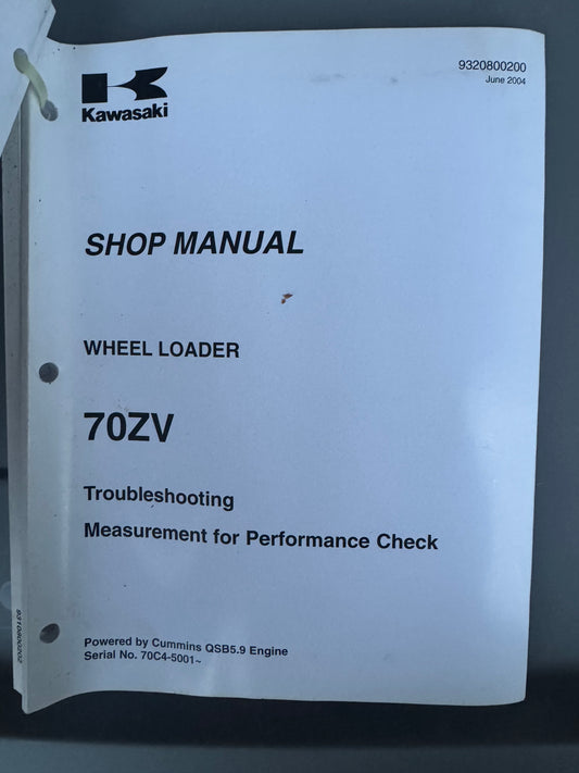 Kawasaki _ 70ZV Wheel Loader _ Troubleshooting & Measurement for Performance Check Shop Manual