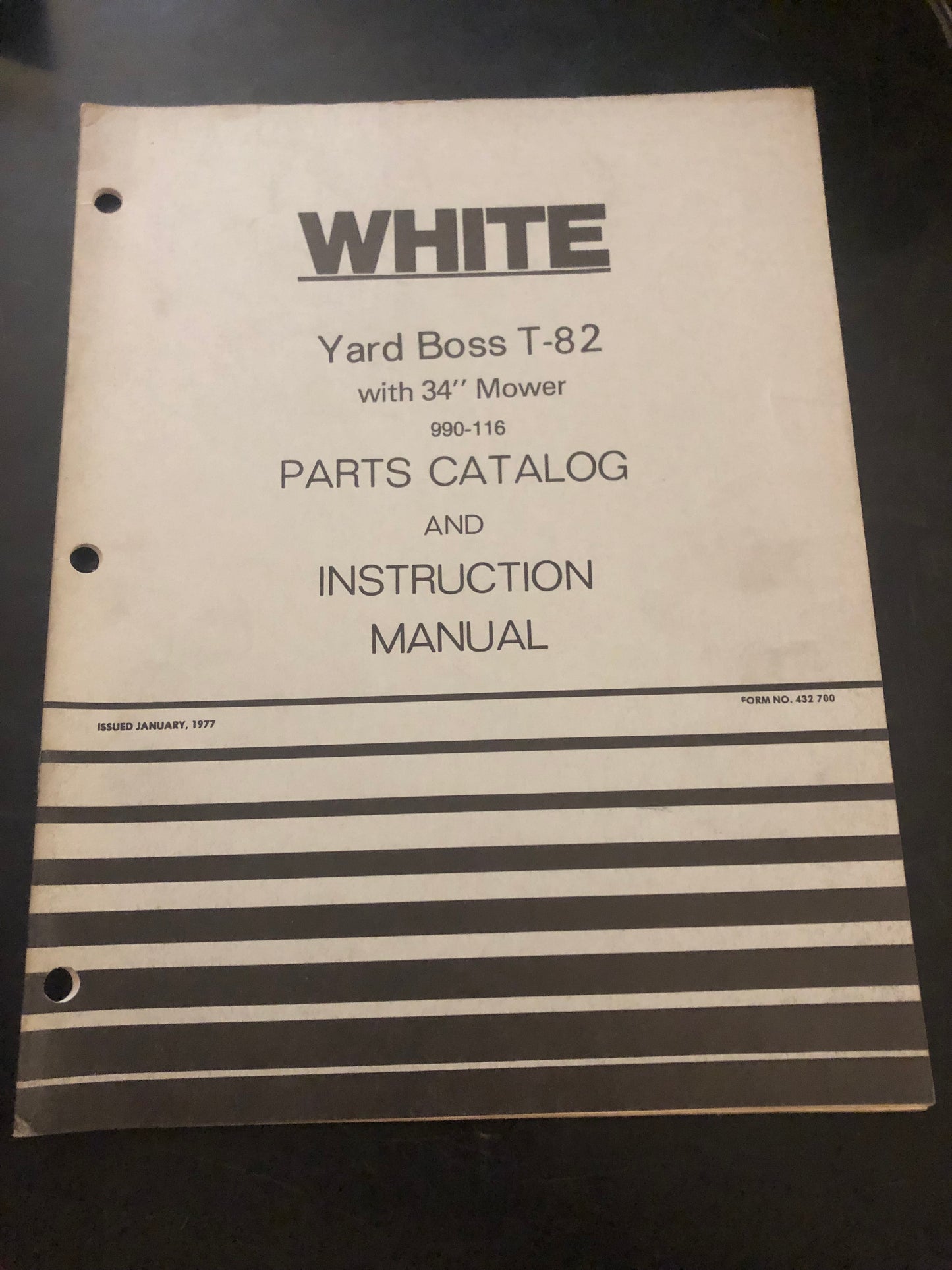 White _ Yard Boss t-82 _ Parts Catalog & Instruction Manual